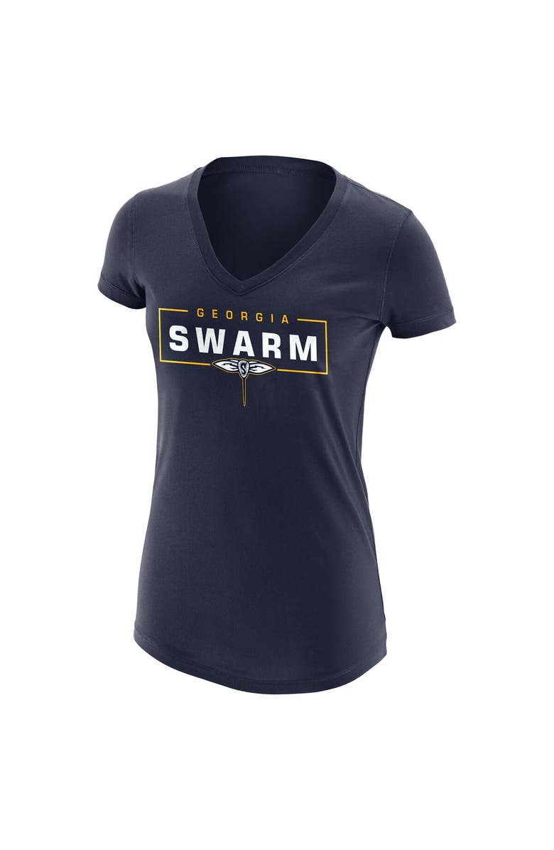 ADPRO Sports Women's Navy Georgia Swarm V-Neck Primary Logo T-Shirt, Alternate, color, Navy