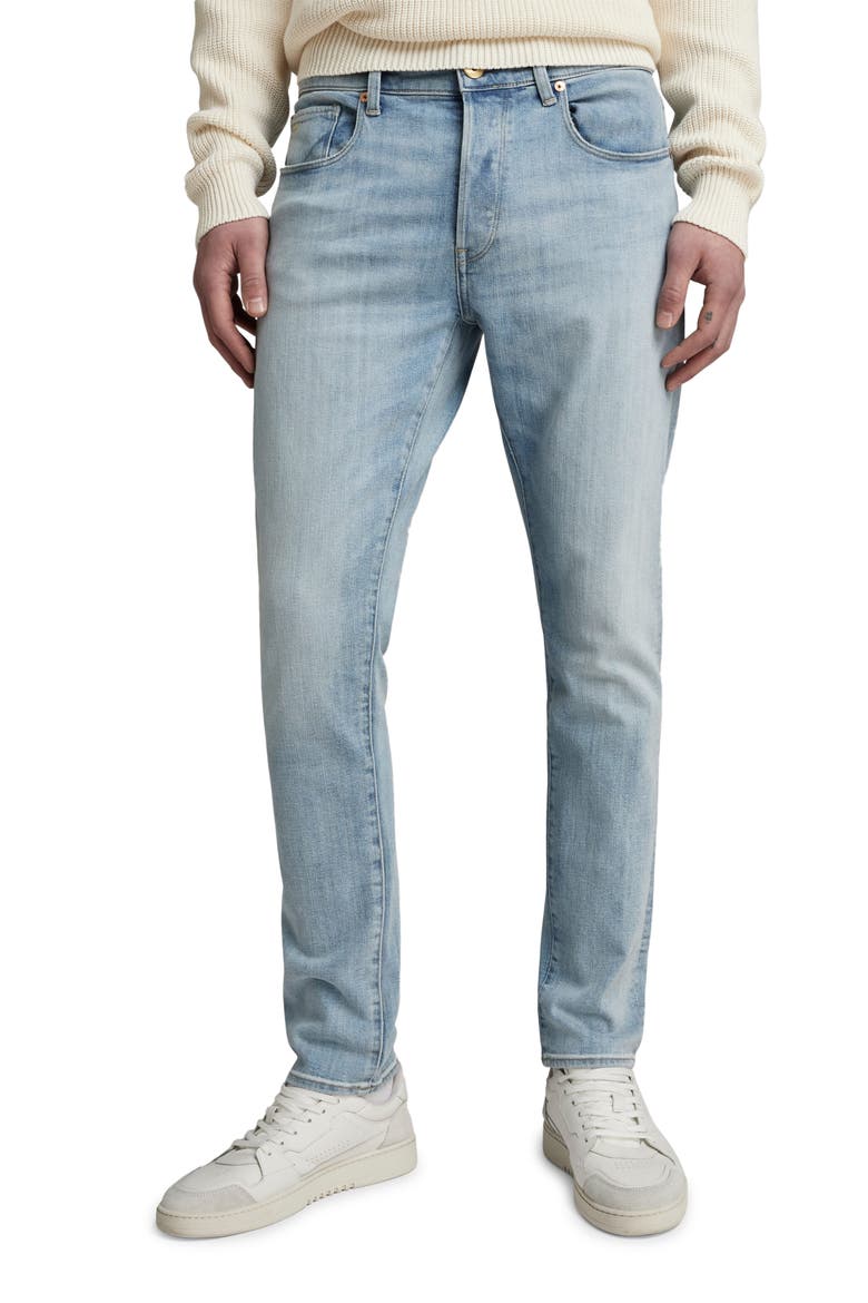 3301 Slim Fit Jeans, Main, color, SUN FADED MIRAGE BLUE