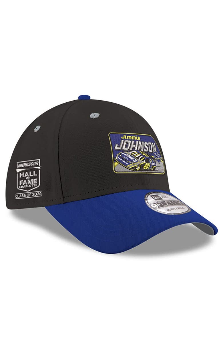 New Era Men's New Era  Black/Royal Jimmie Johnson NASCAR Hall of Fame Class of 2024 9FORTY Adjustable Hat, Main, color, 