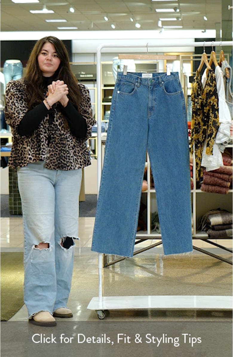 Grace Raw Hem Wide Leg Jeans, sales video thumbnail