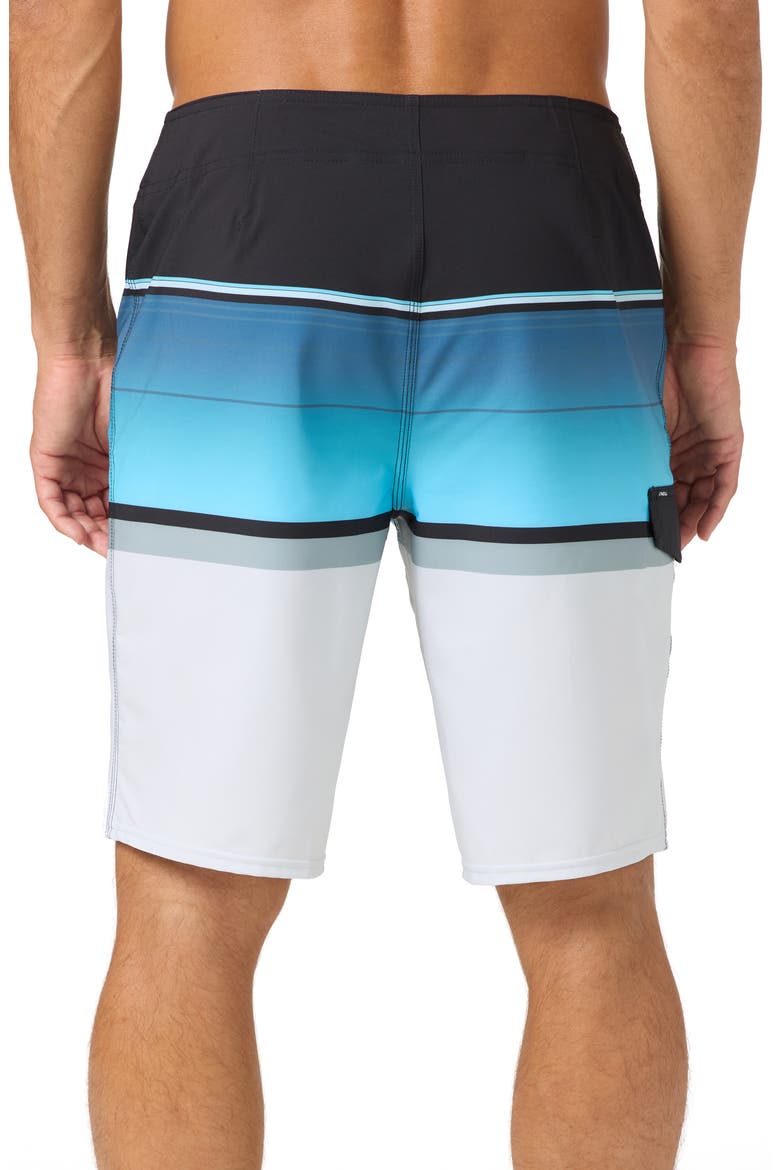 Lennox Stripe Board Shorts, Alternate, color, FOG