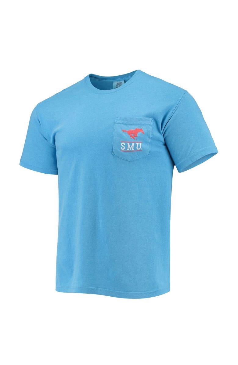 IMAGE ONE Men's Light Blue SMU Mustangs Circle Campus Scene T-Shirt, Alternate, color, 