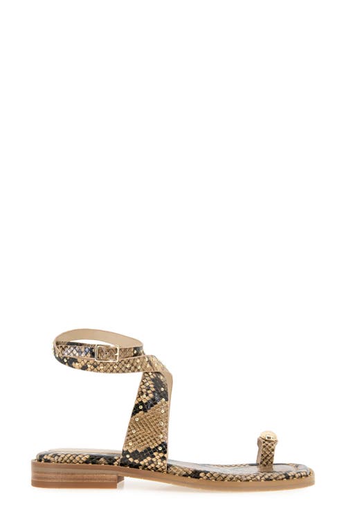 Kenneth Cole Ravenn Studded Wraparound Ankle Strap Sandal In Sand Snake