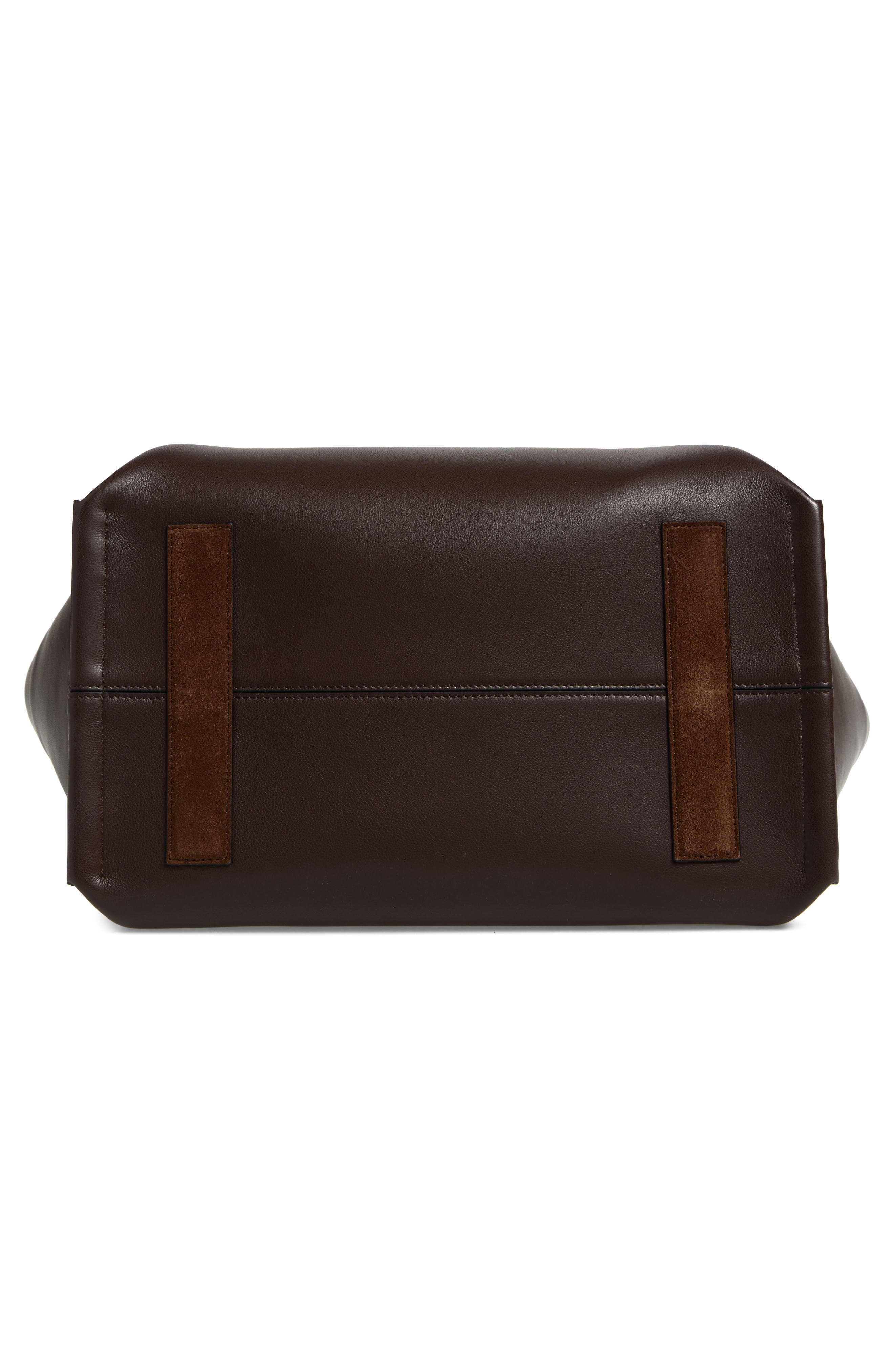 Medium Ida Leather Tote, Alternate, color, PALISSANDER SUEDE