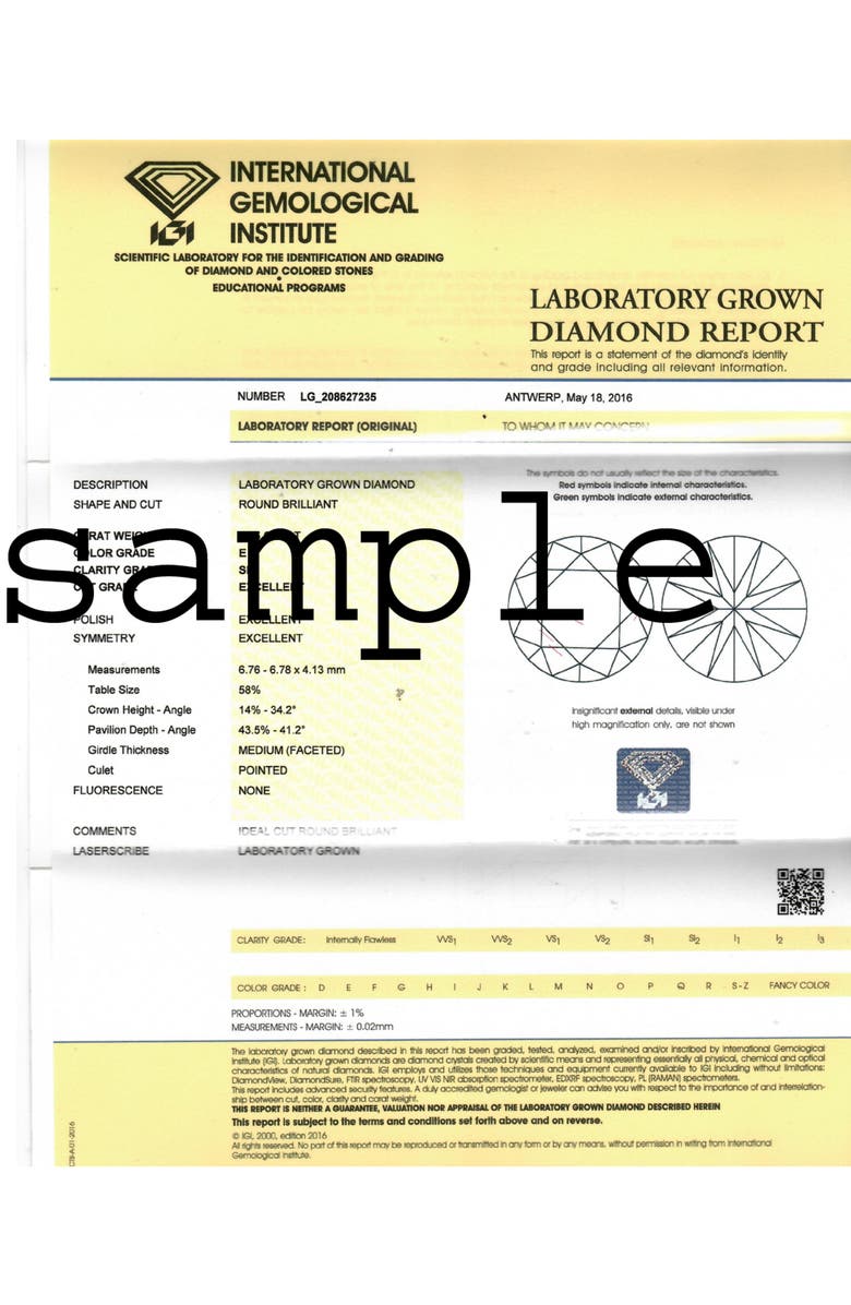 Bliss Diamond Certified 2.03Ct TW Diamond Studs Screw Back 14k Gold Lab Grown, Alternate, color, 14K Yellow Gold