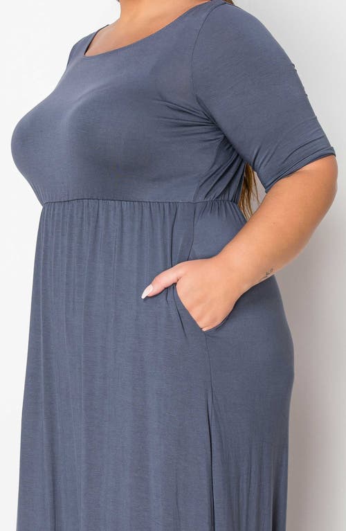 L I V D Eva Jersey Maxi Dress In Charcoal