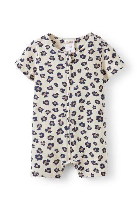 Growie Short Sleeve Zip All In One Romper