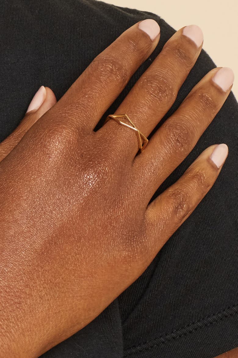 14K Yellow Gold 1975 Bow Ring, Alternate, color, Rose Gold