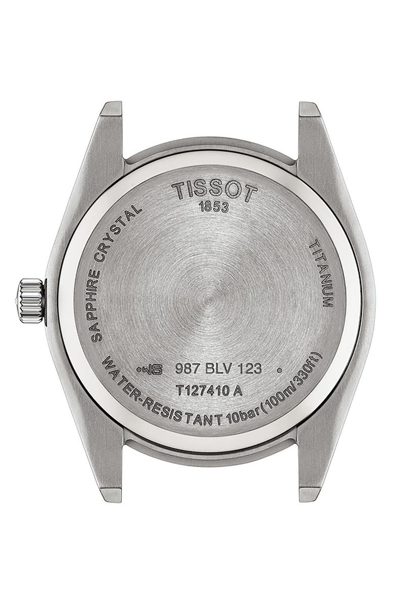 Tissot Gentleman Titanium Bracelet Watch, 40mm, Alternate, color, Grey