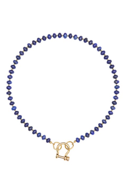 Levi Blue Lapis Gold Plated Necklace