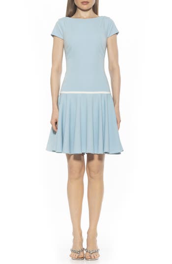 Alexia Admor Drop Waist Dress In Halogen Blue