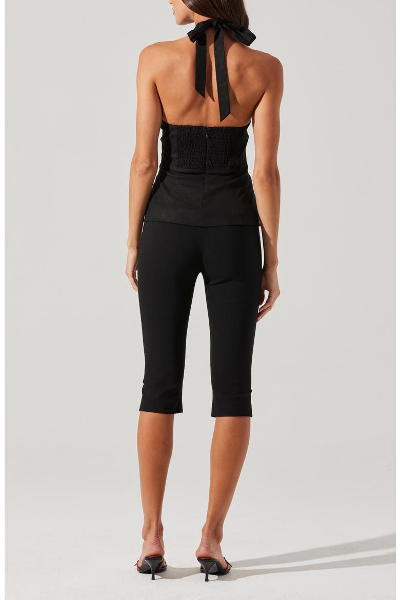 Yaritza Halter Neck Vest Top, Alternate, color, BLACK