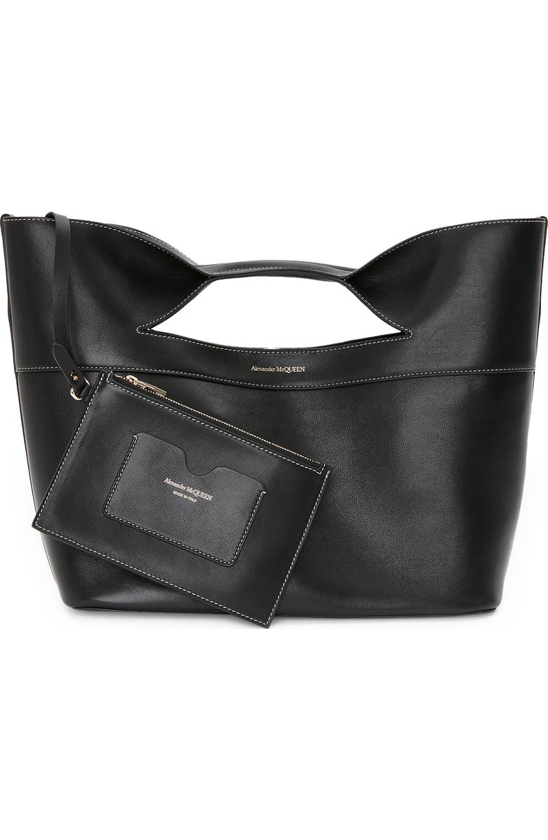 McQueen The Small Bow Leather Bag, Alternate, color,
