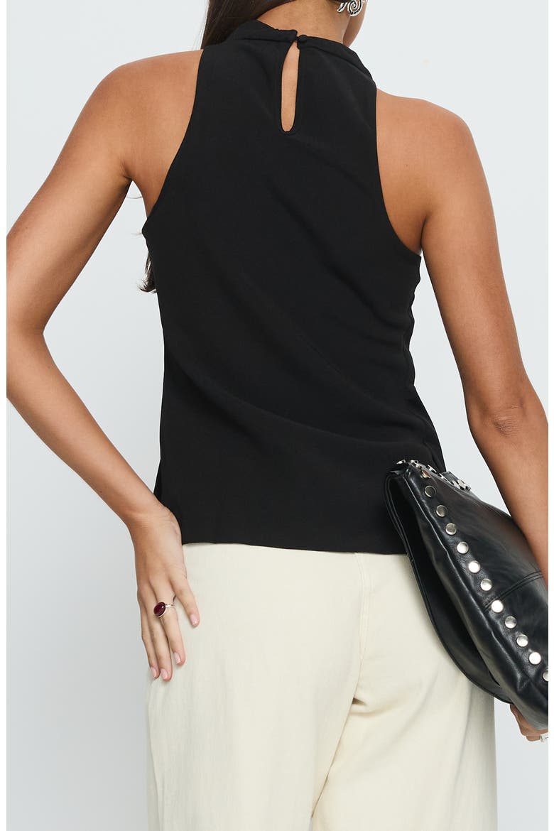 Days Get Dark Asymmetric Top, Alternate, color, BLACK