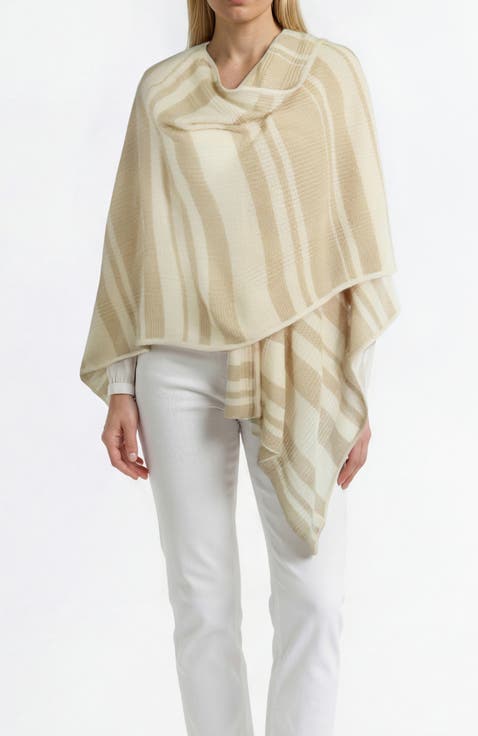Cashmere lightweight striped shawl
