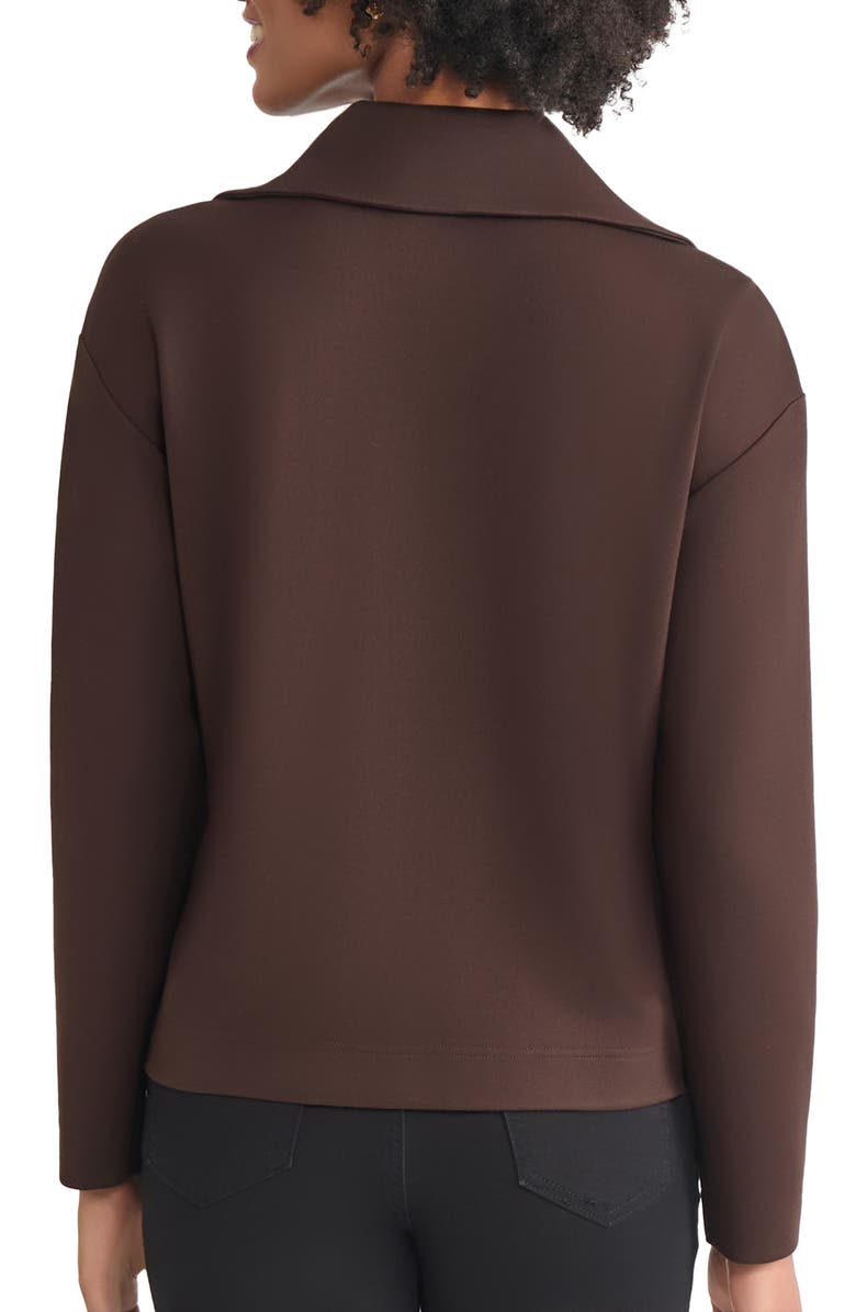 Jones New York Quarter Zip Pullover, Alternate, color, Coffee Bean