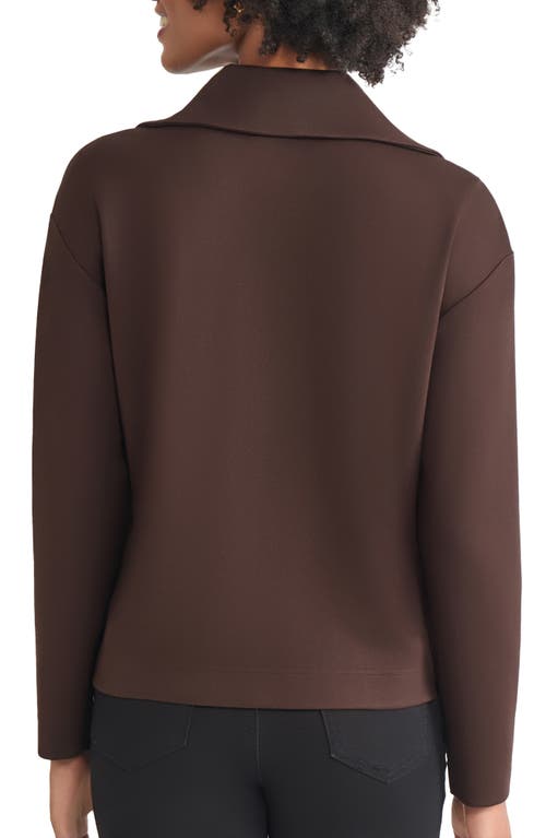 Jones New York Quarter Zip Pullover In Brown