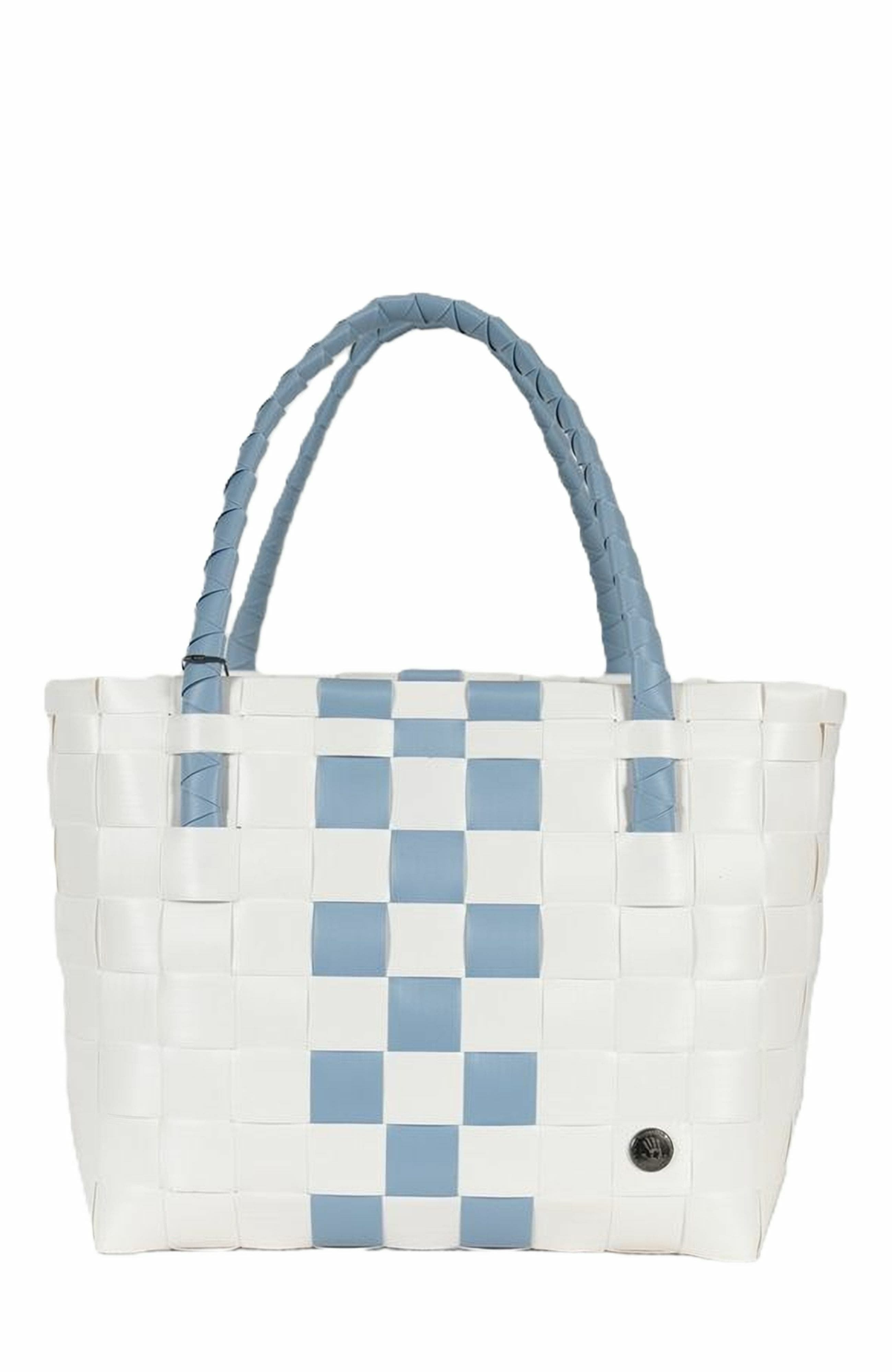 Handed By Paris Whites Recycled Tote Bag, Alternate, color, White/Faded Blue