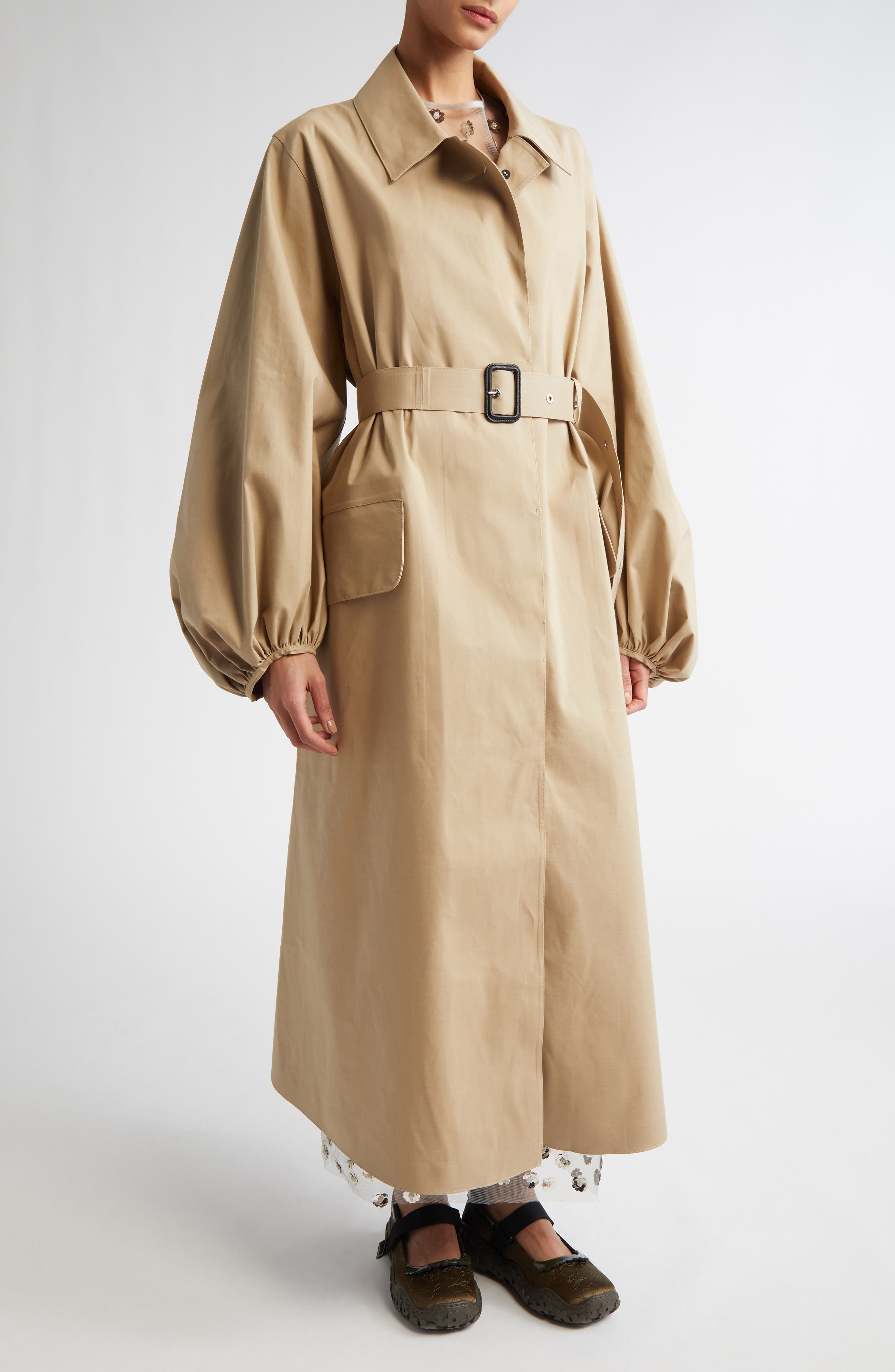 x Mackintosh Oliver Waterproof Bonded Cotton Trench Coat (Women