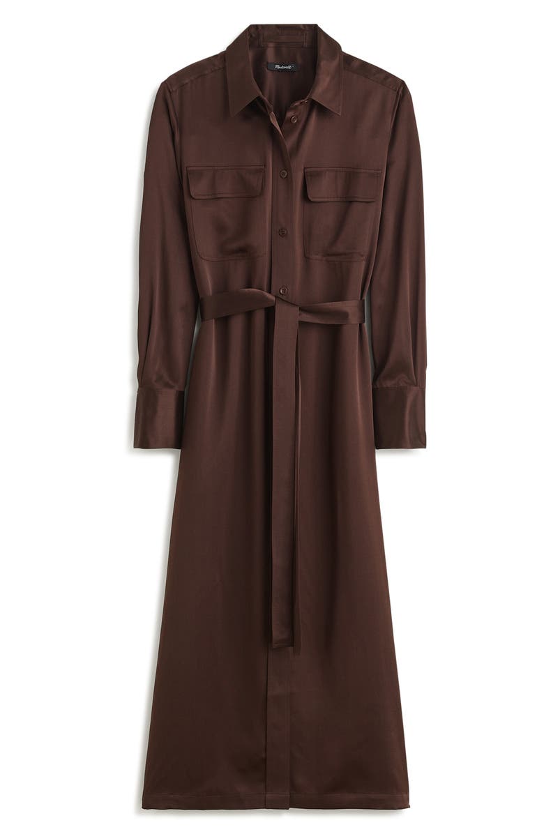 Madewell Silk Belted Midi Shirtdress, Alternate, color, 