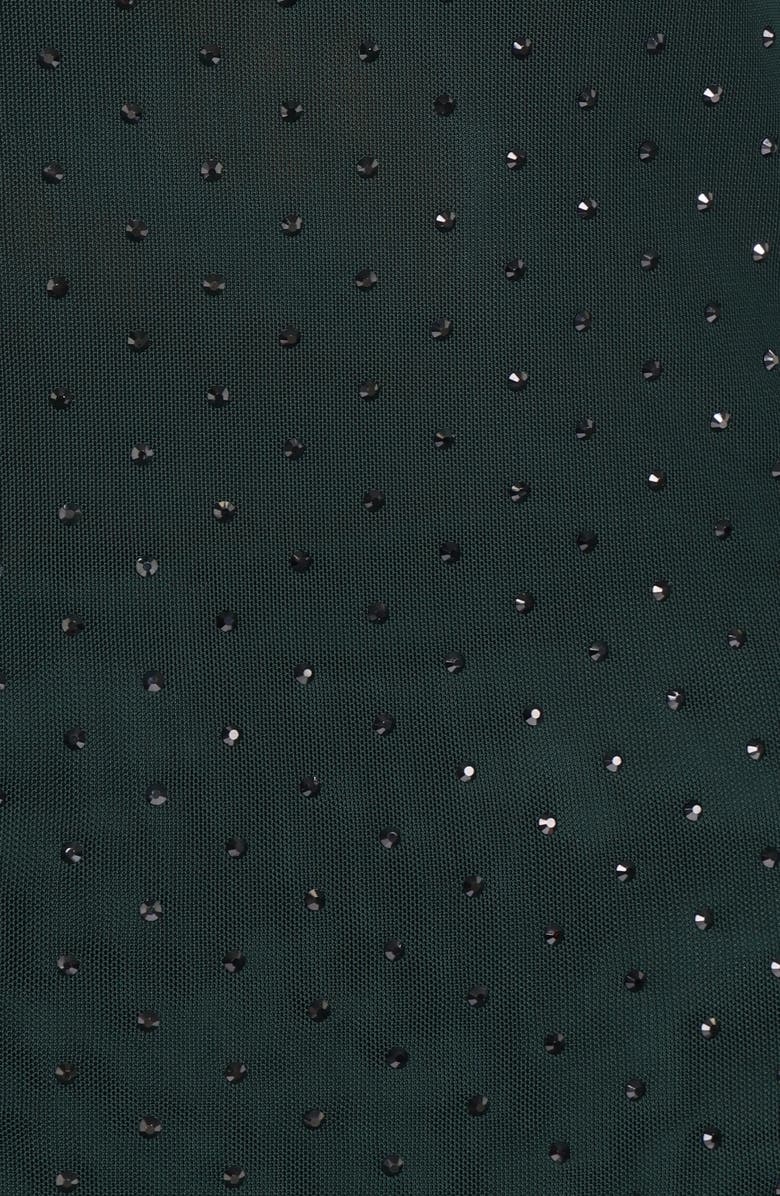 Petal & Pup Alejandra Embellished Mesh Top, Alternate, color, Hunter Green