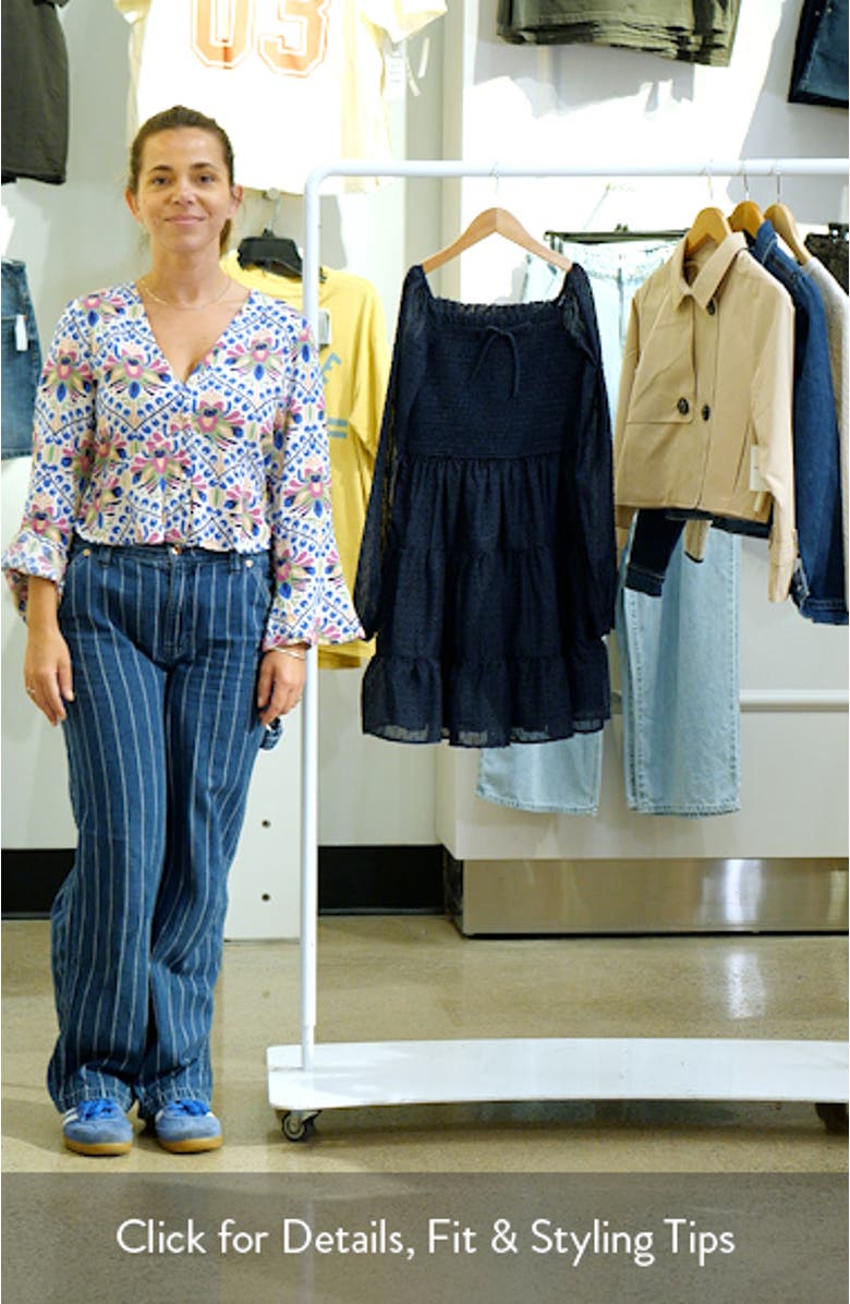 Kids' Smocked Long Sleeve Dress, sales video thumbnail