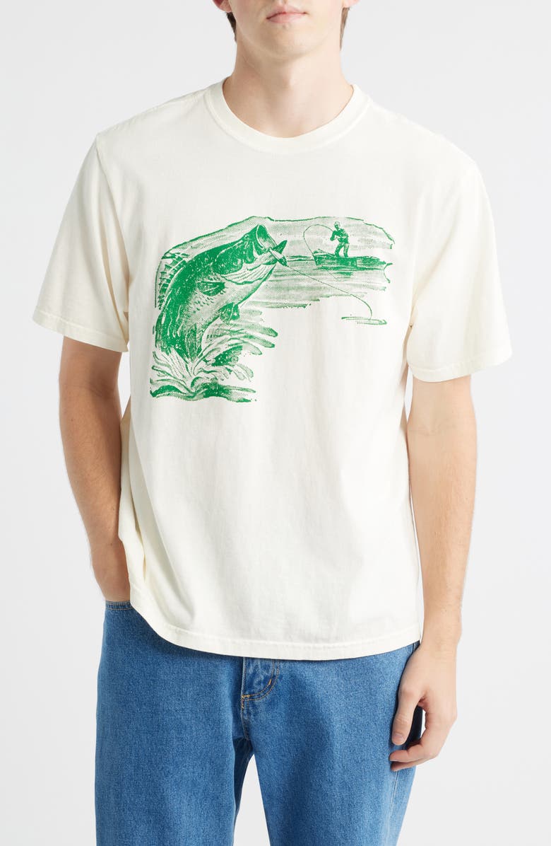 ONE OF THESE DAYS Long Cast Graphic T-Shirt, Main, color, Bone