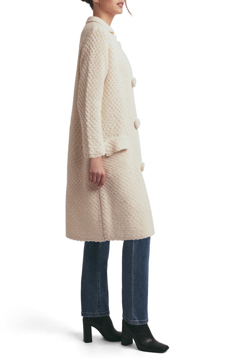 Favorite Daughter The Crochet Wool Blend Coat, Alternate, color,