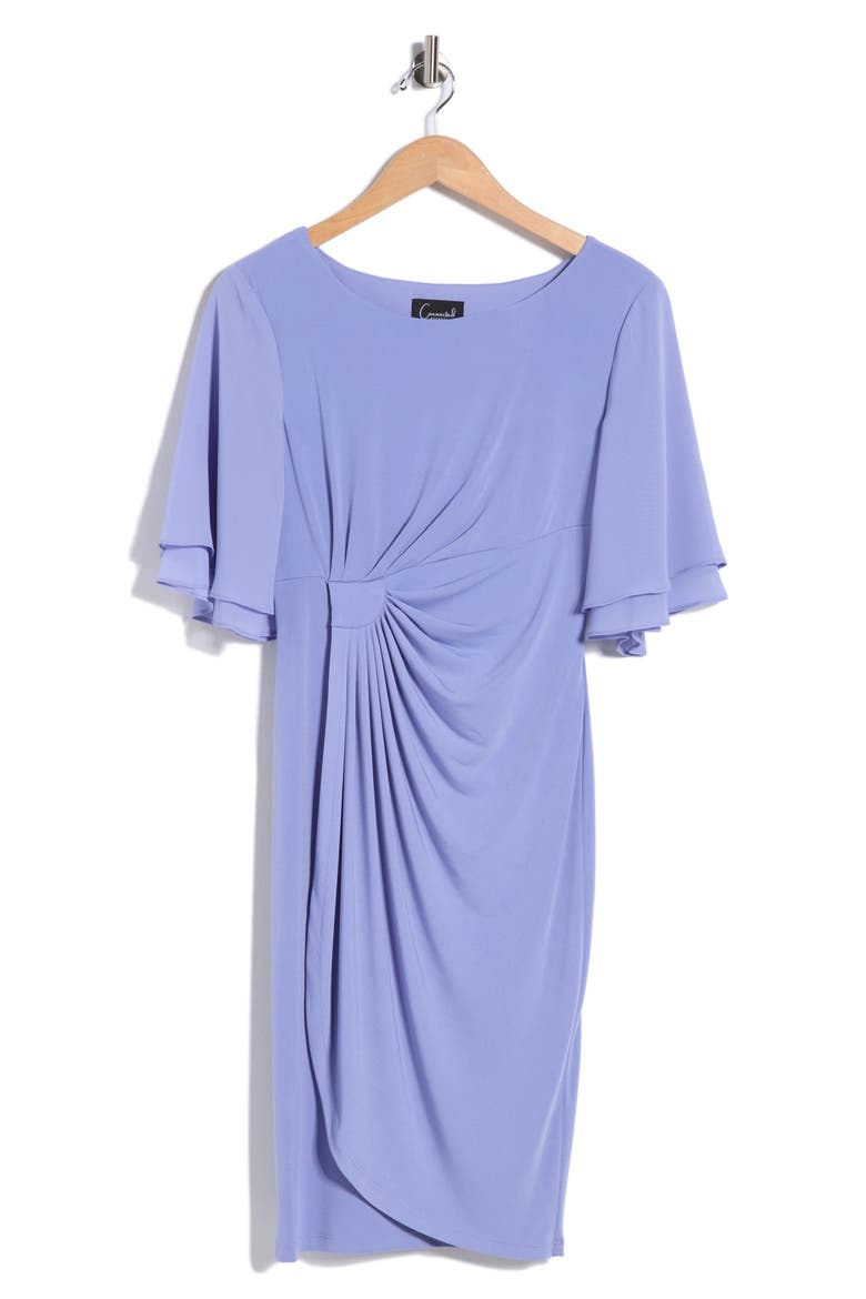 Ruffle Sleeve Sheath Dress, Alternate, color, PERIWINKLE