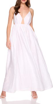 Susana Monaco Empire Waist Sleeveless Linen Maxi Dress