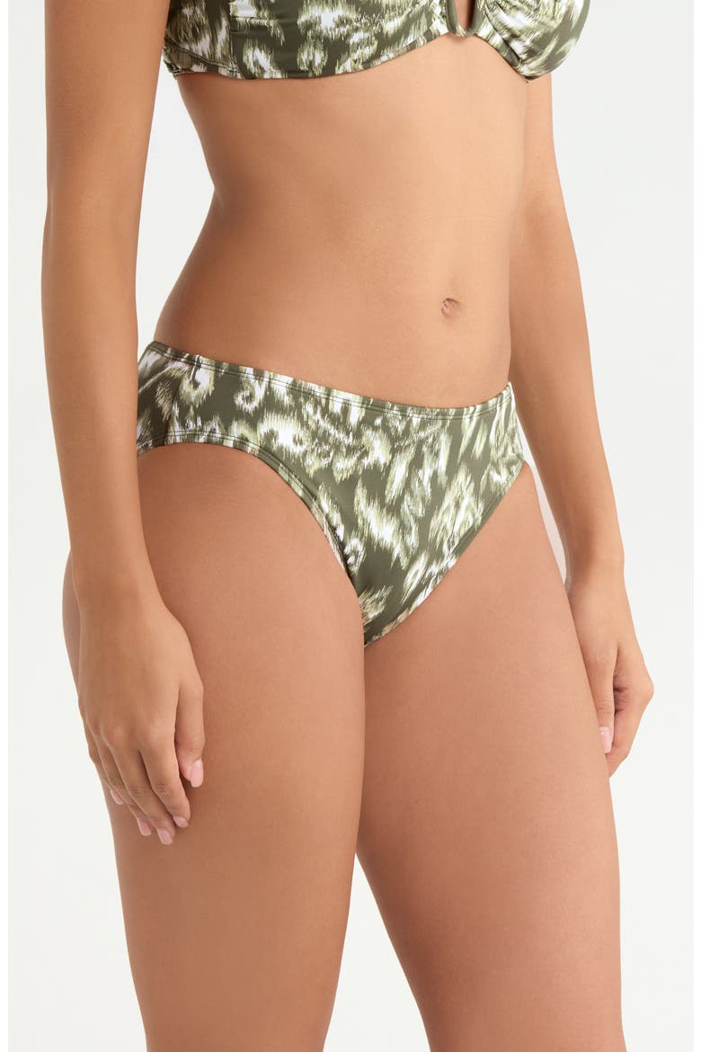 Print Hipster Bikini Bottoms, Alternate, color, GREEN MULTI