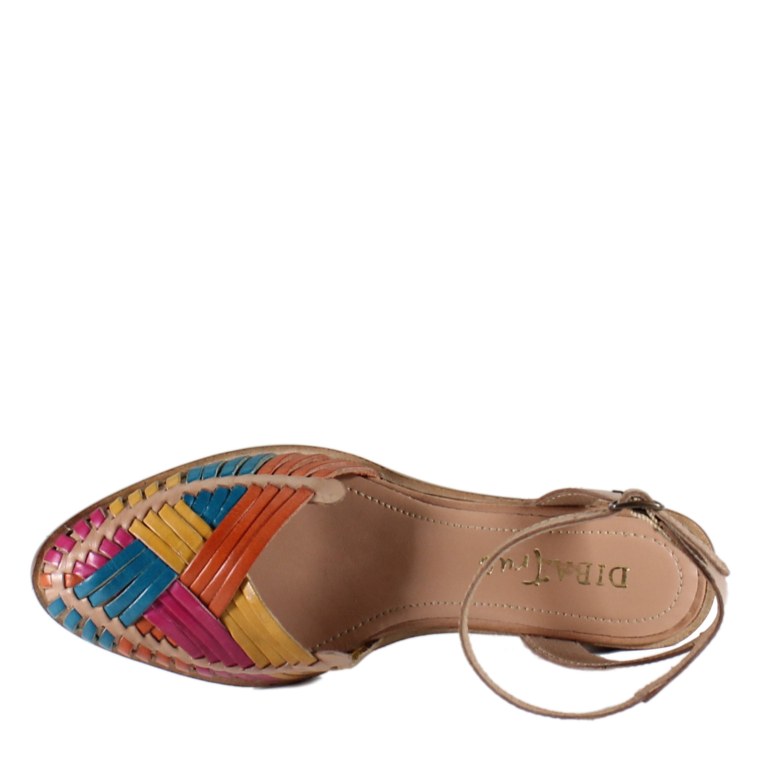 Diba True SHOOTIN STAR Leather Huarache Sandal, Alternate, color, Bright Multi