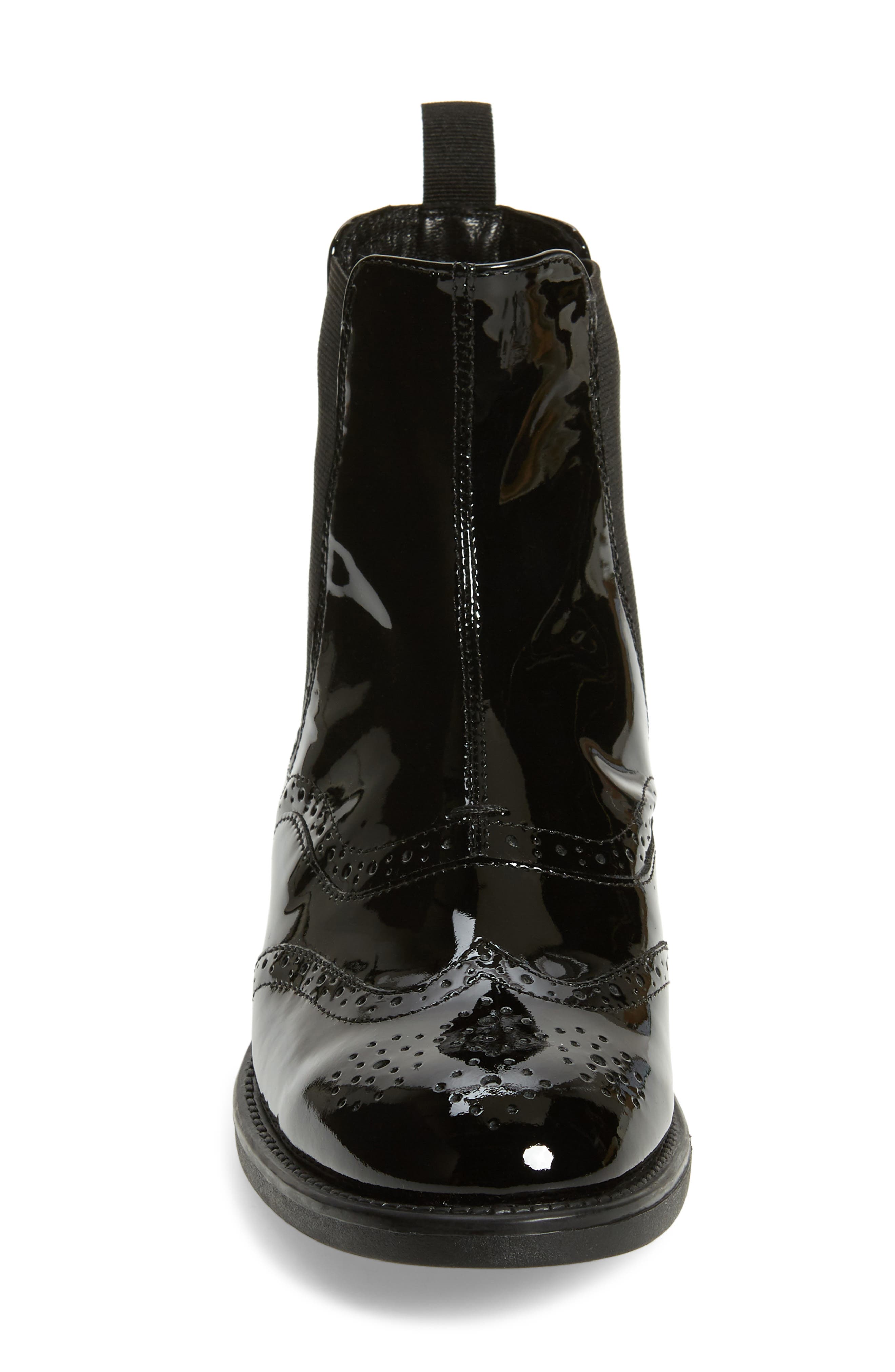 Amina Chelsea Bootie, Alternate, color, BLACK/BLACK LEATHER