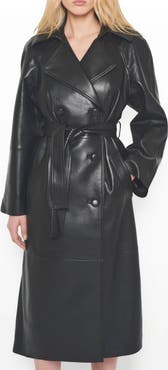 AS by DF Miller Recycld Leather Trench Coat