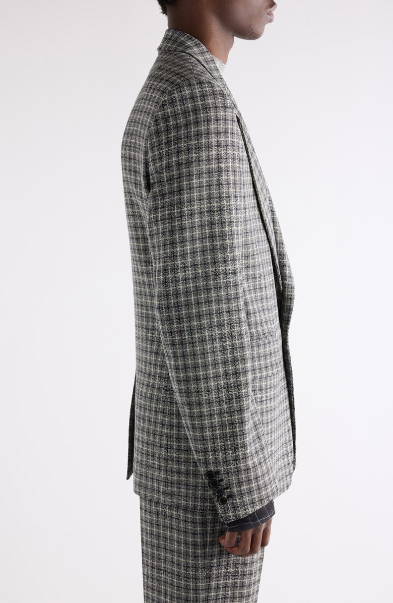 Acne Studios Juman Check Wool Mouliné Twill Blazer, Alternate, color, Black/ White