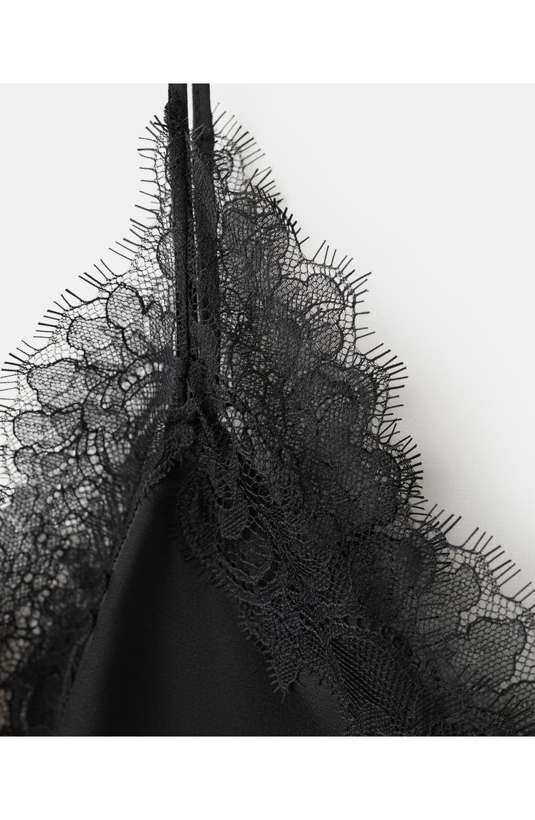 MANGO Lace Detail Matte Satin Camsisole, Alternate, color, 