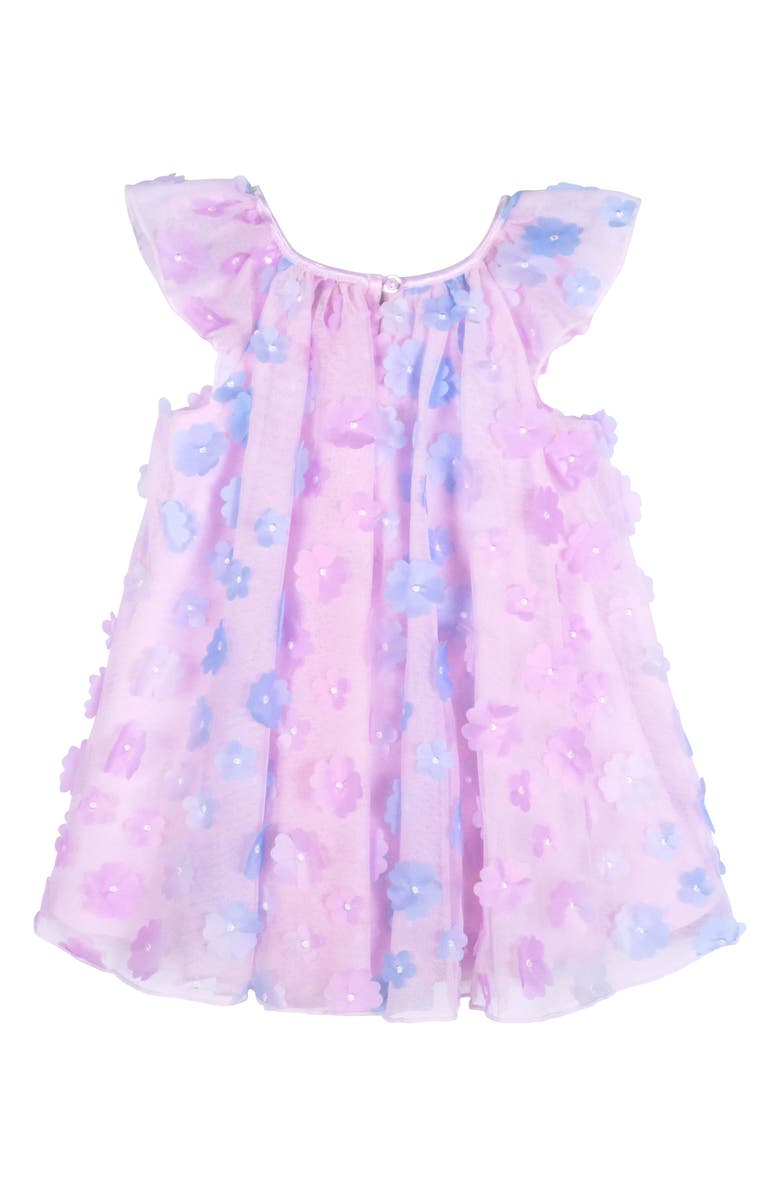 Zunie 3D Floral Appliqué Party Dress, Alternate, color, 