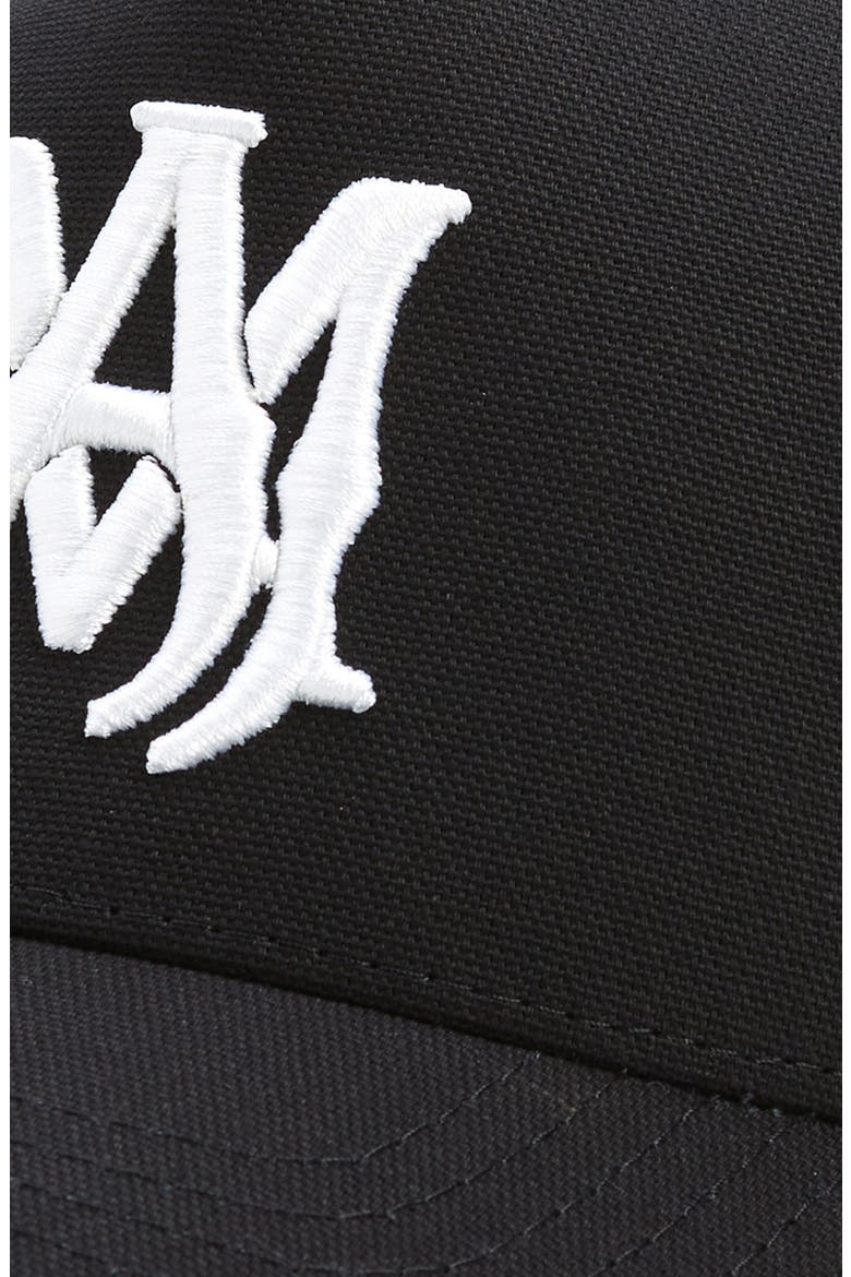 MA Logo Trucker Hat, Alternate, color, BLACK / WHITE