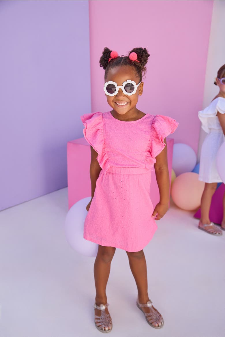 Kids' Embroidered Sadie Dress, Alternate, color, Taffy Pink Embroidery