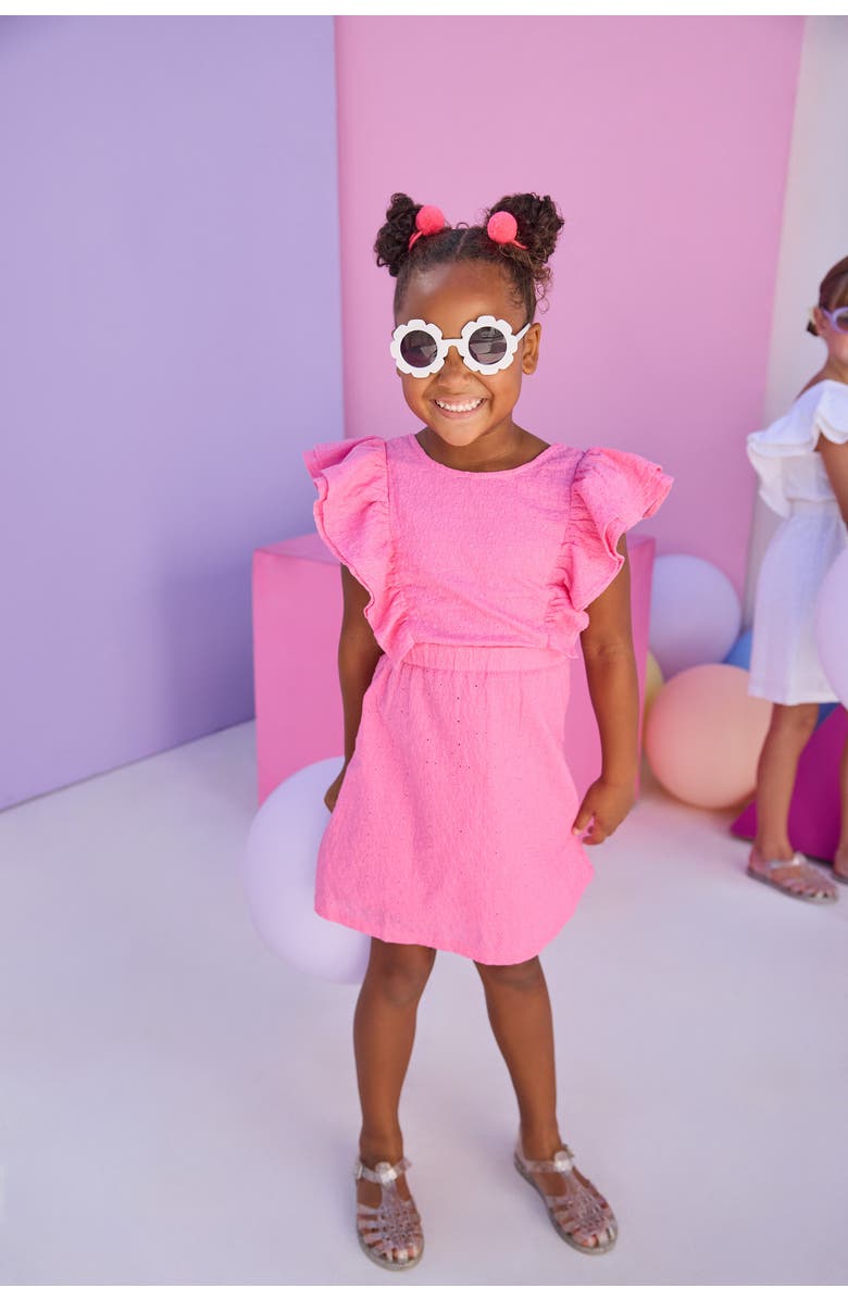 BISBY Kids' Embroidered Sadie Dress, Alternate, color, Taffy Pink Embroidery