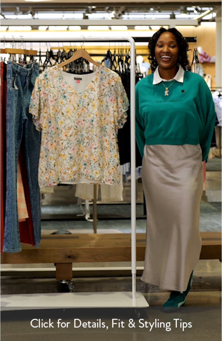 Print Tulip Sleeve Top, sales video thumbnail