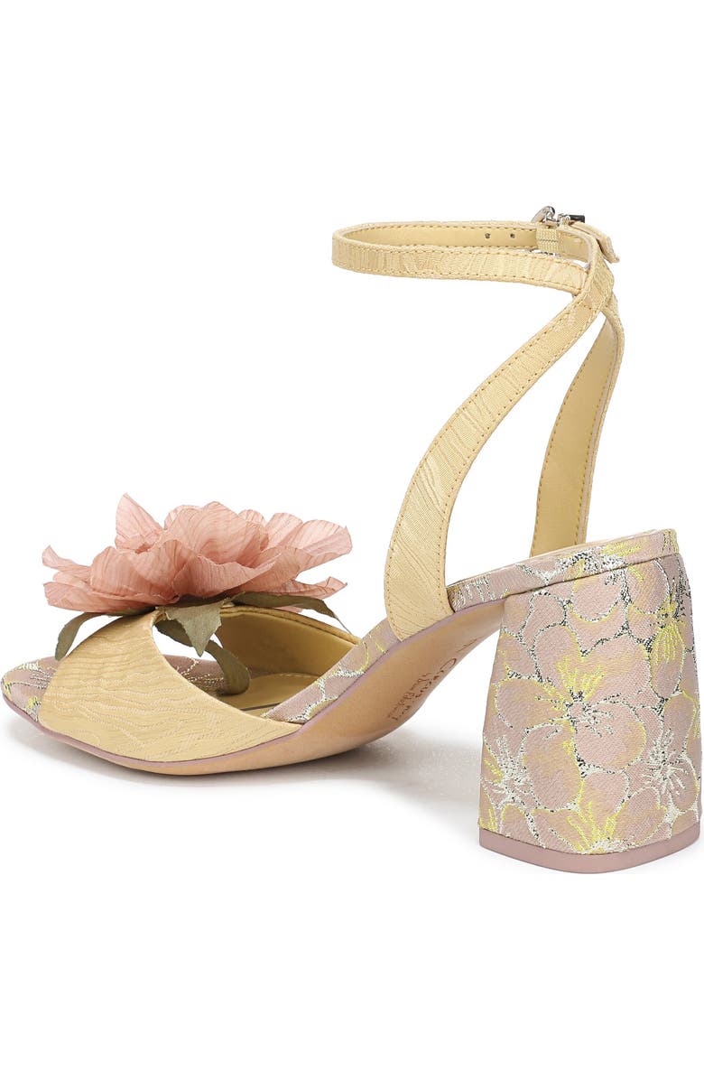 Circus NY by Sam Edelman Aria Flower Ankle Strap Sandal, Alternate, color, Dusty Yellow/ Ballet Blush