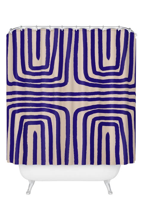 Blue Introspection Shower Curtain