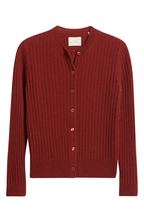 Doen Dôen Danae Rib Cashmere Cardigan In Burgundy