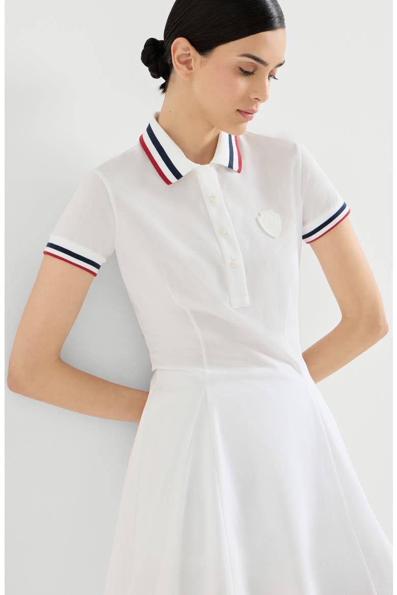 Mini dress with logo, Alternate, color, White