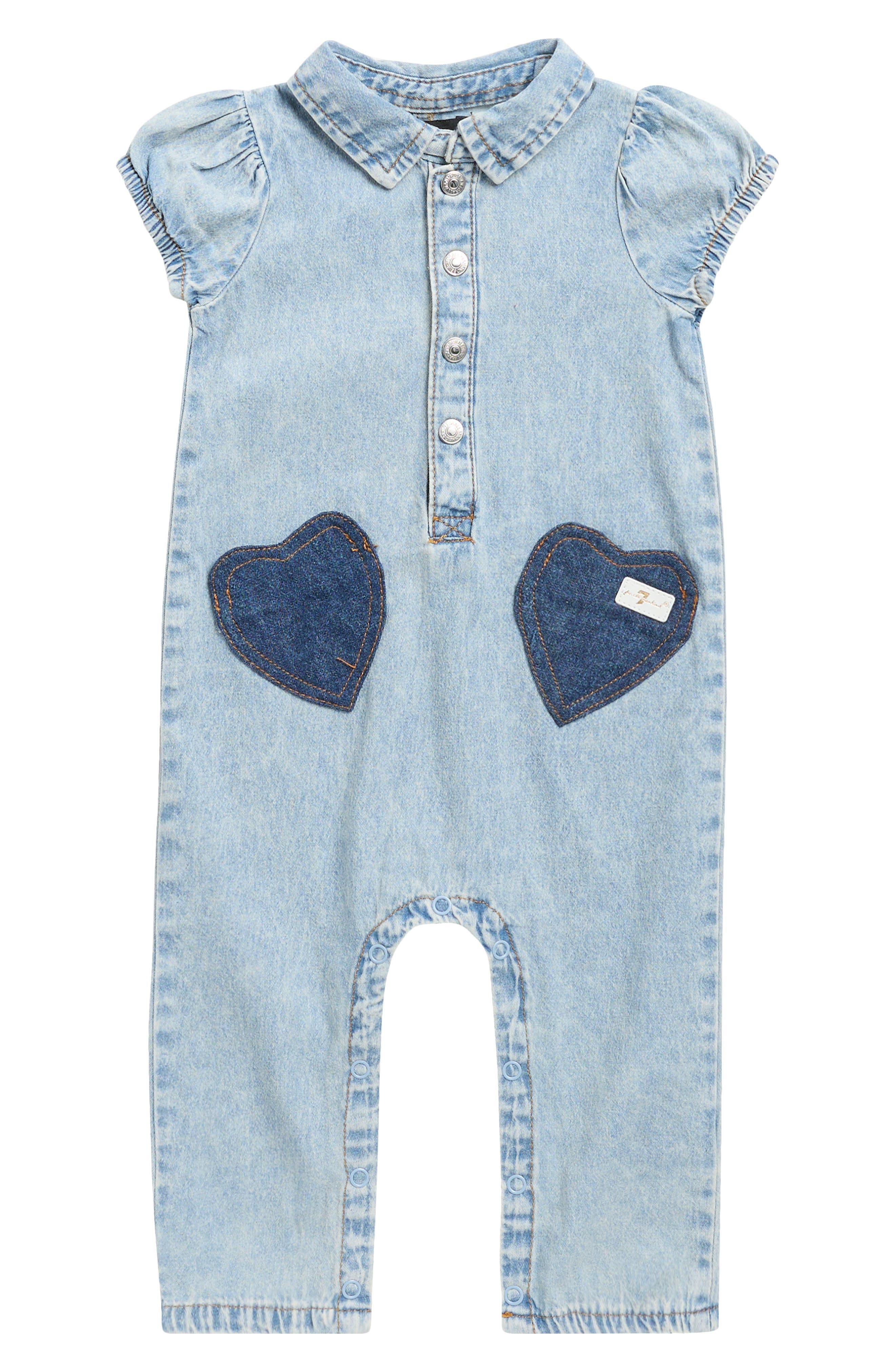 7 For All Mankind Heart Pocket Romper