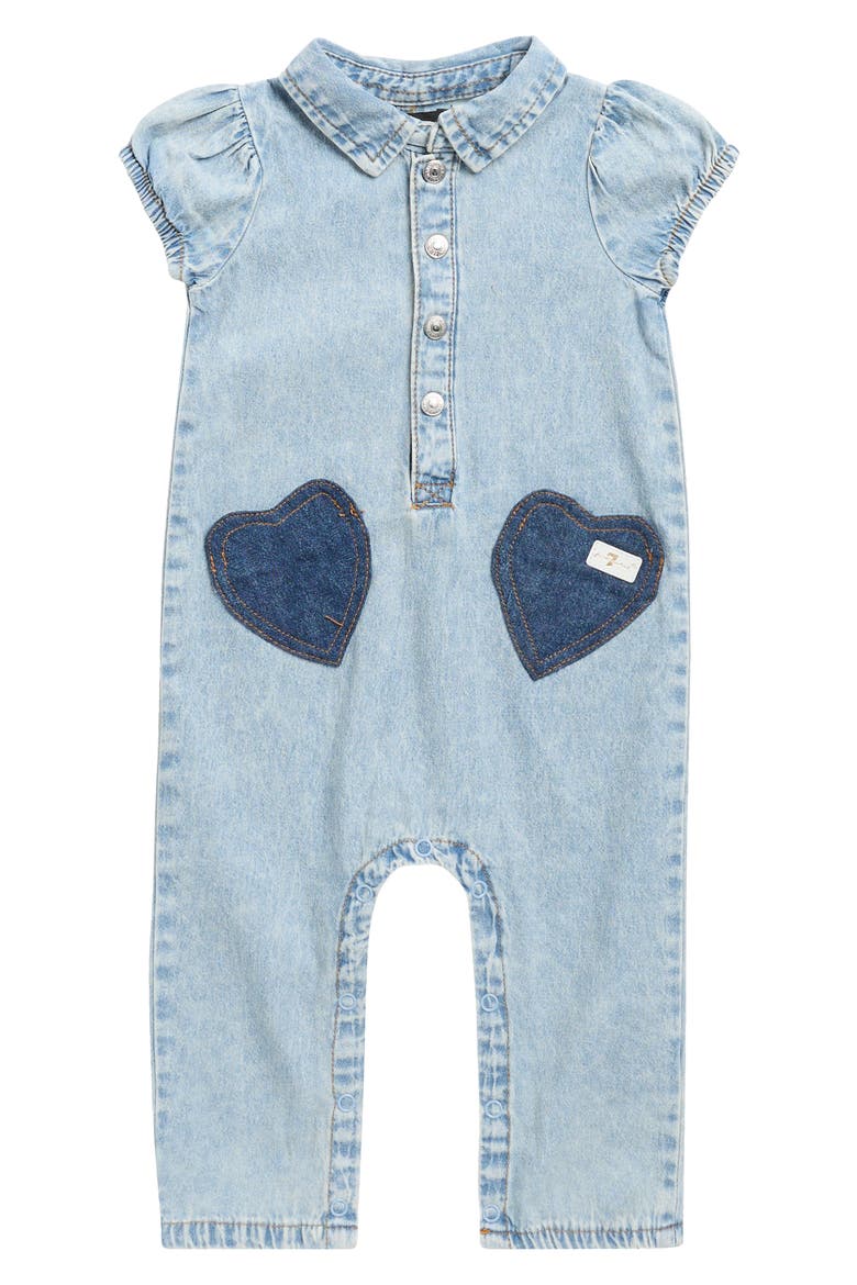 Heart Pocket Romper, Main, color, VINTAGE LIGHT