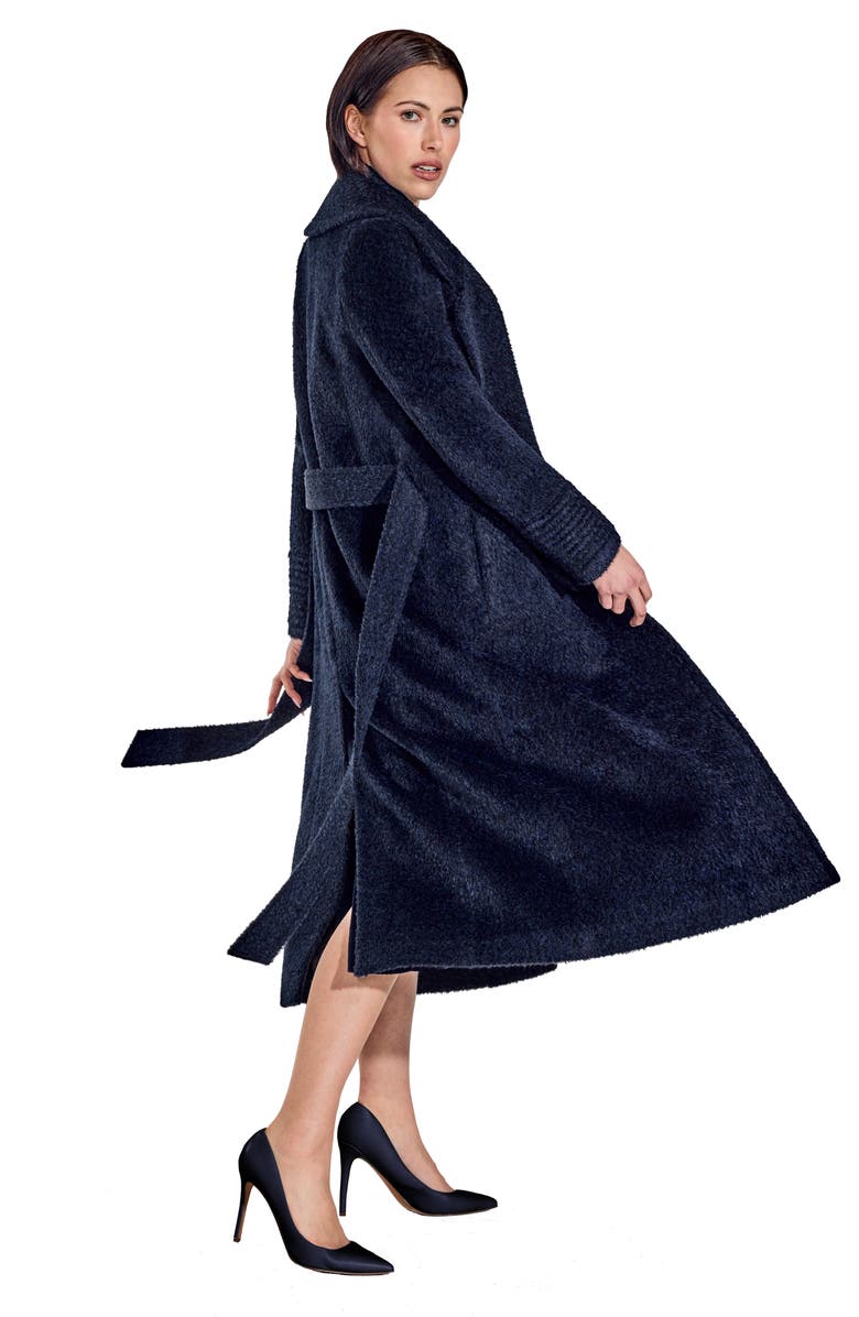 SENTALER Wool & Alpaca Blend Bouclé Wrap Coat, Alternate, color, 
