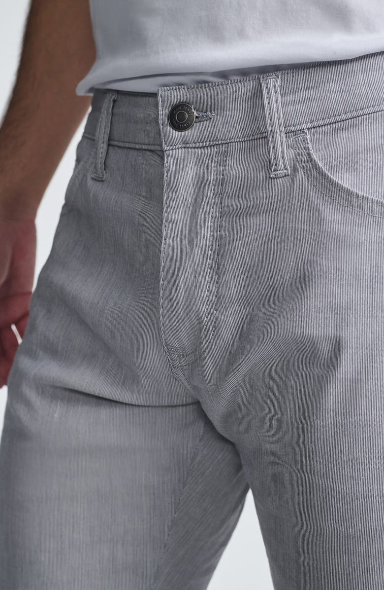 Mavi Jeans Jake Micro Stripe Slim Fit Pants, Alternate, color, Light Grey Linen Stripe