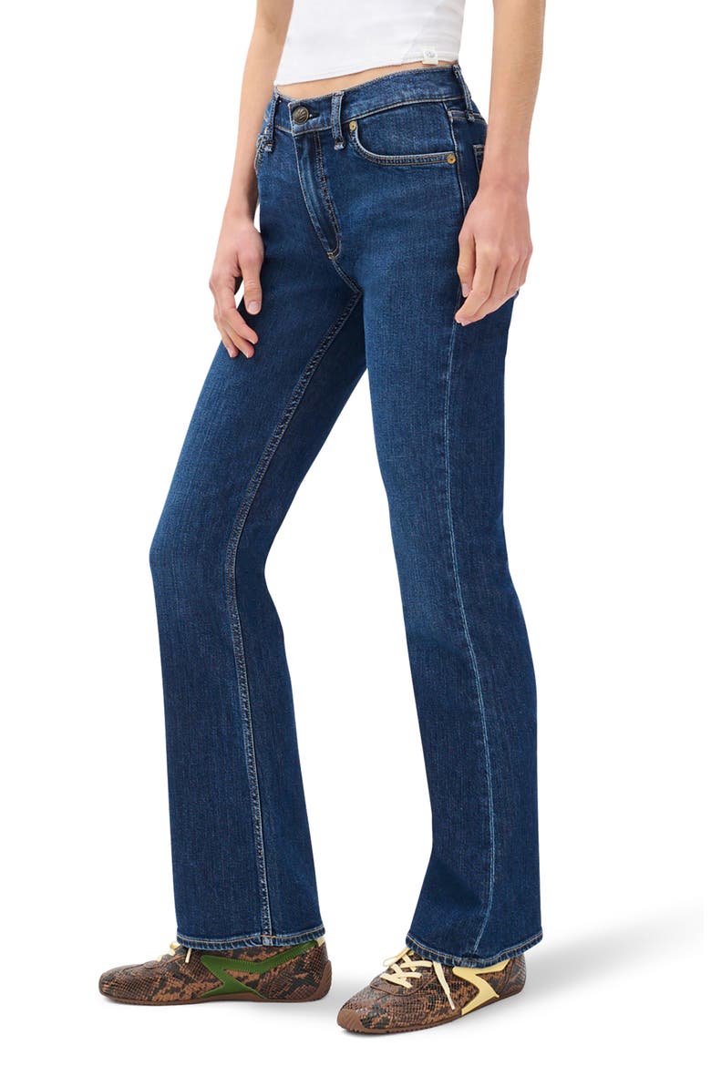 Peyton Mid Rise Bootcut Jeans, Alternate, color, RHINEBECK